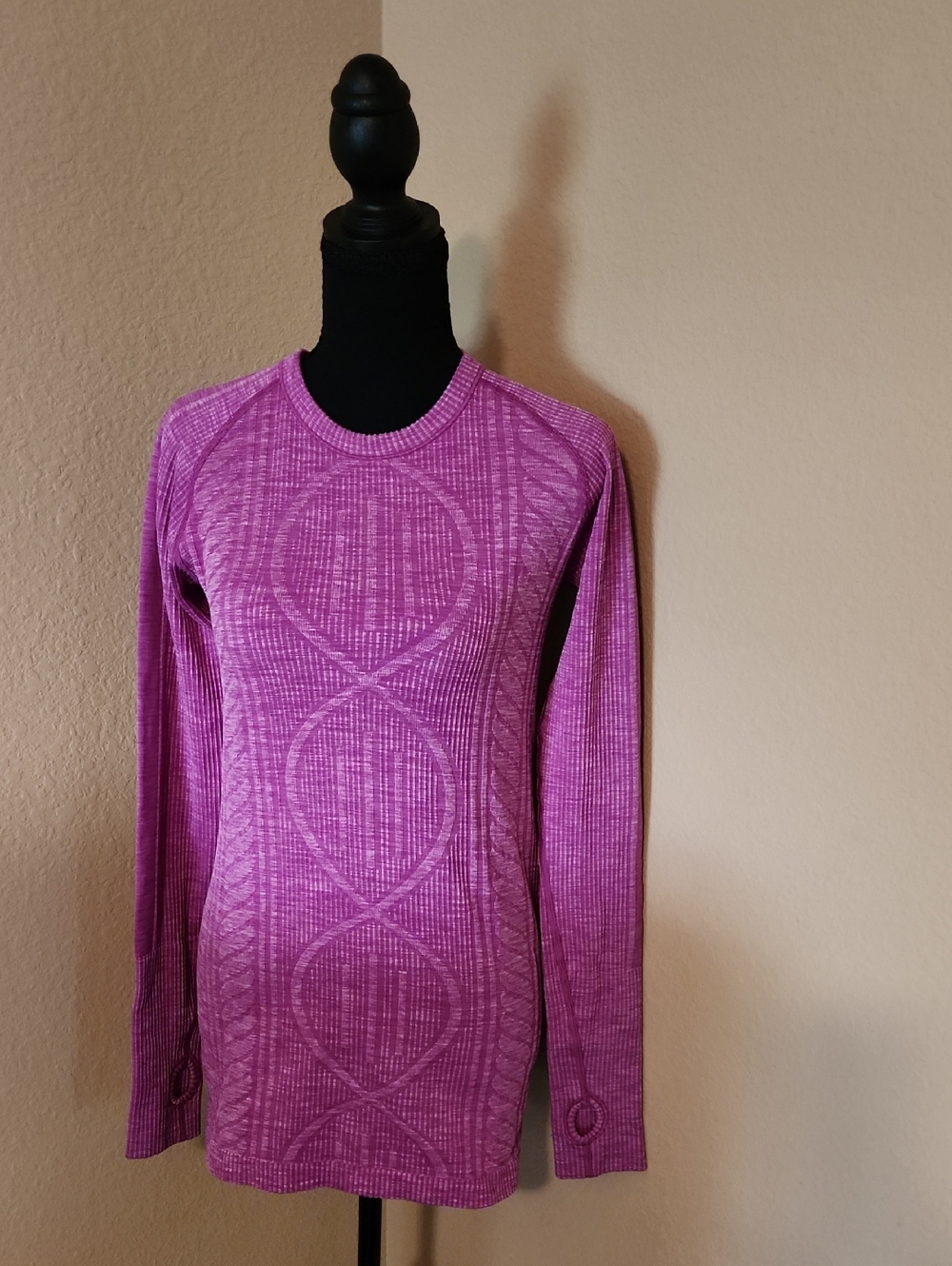 lululemon athletica Magenta Patterned Long Sleeve Top